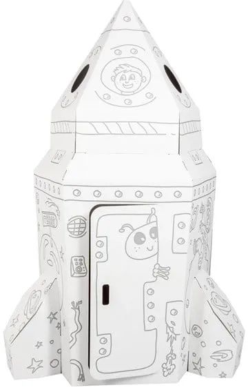 Small Foot - Cardboard Playhouse Rocket 105x105x169cm